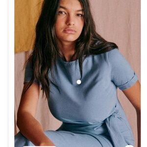 Sezane Pippa dress Vintage Blue Size M NWOT